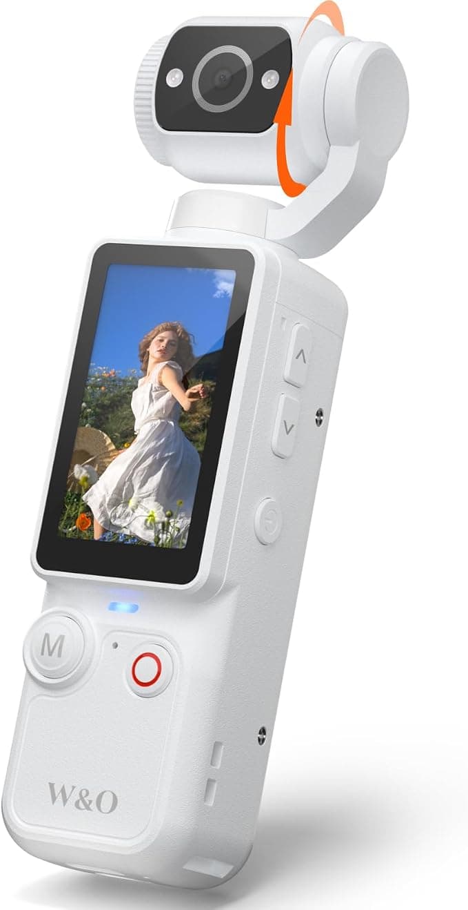 W & O Portable POV Vlogging Camera Easy 7hr Record